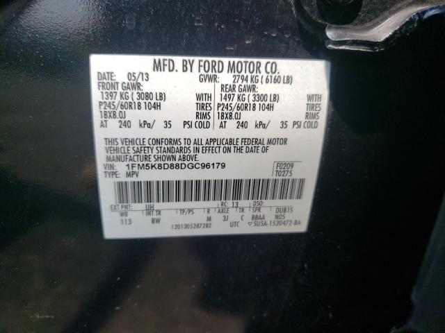 Photo 9 VIN: 1FM5K8D88DGC96179 - FORD EXPLORER X 