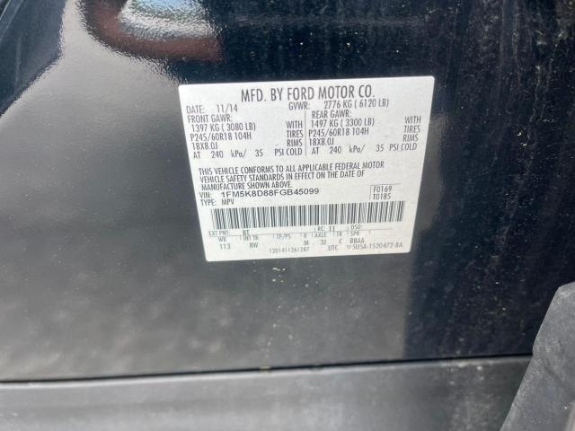 Photo 9 VIN: 1FM5K8D88FGB45099 - FORD EXPLORER 