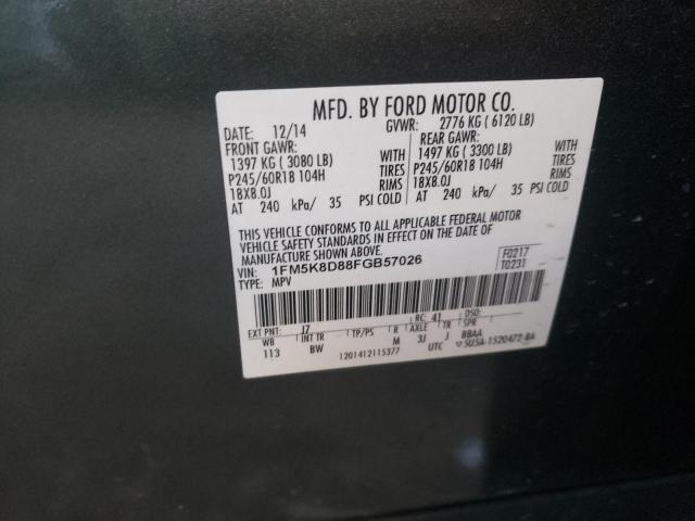 Photo 9 VIN: 1FM5K8D88FGB57026 - FORD EXPLORER X 