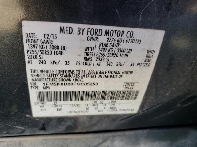 Photo 13 VIN: 1FM5K8D88FGC05253 - FORD EXPLORER X 