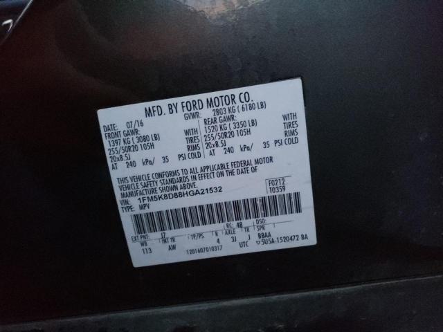 Photo 12 VIN: 1FM5K8D88HGA21532 - FORD EXPLORER 