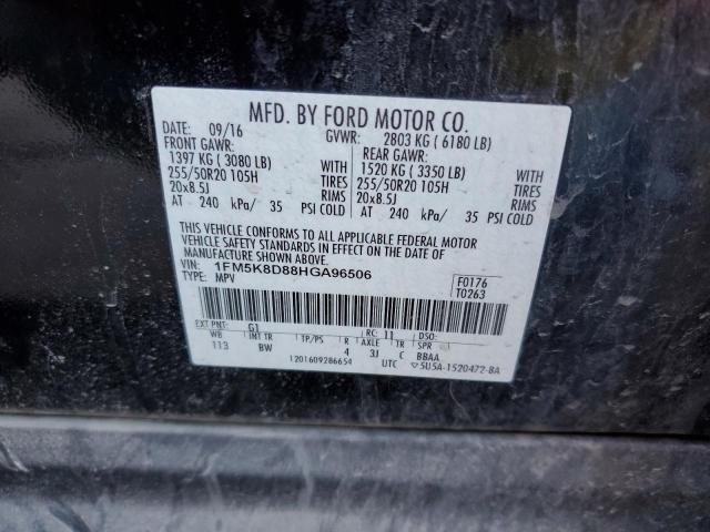 Photo 12 VIN: 1FM5K8D88HGA96506 - FORD EXPLORER X 