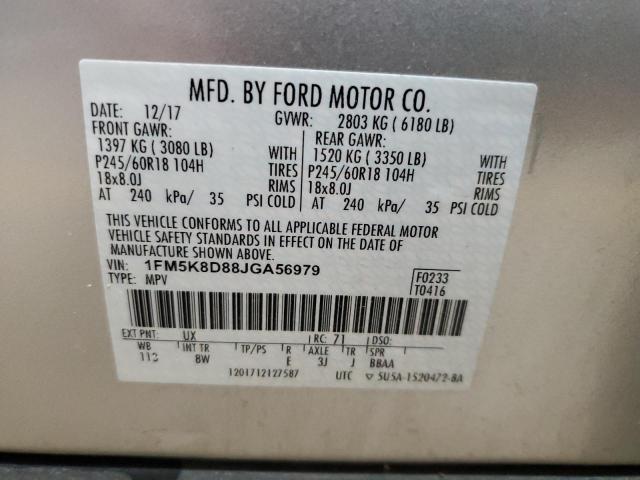 Photo 12 VIN: 1FM5K8D88JGA56979 - FORD EXPLORER X 