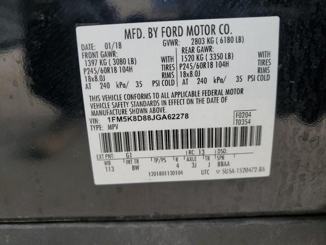 Photo 12 VIN: 1FM5K8D88JGA62278 - FORD EXPLORER X 