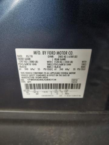 Photo 12 VIN: 1FM5K8D88JGB83134 - FORD EXPLORER 