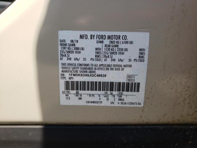 Photo 12 VIN: 1FM5K8D88JGC48838 - FORD EXPLORER X 