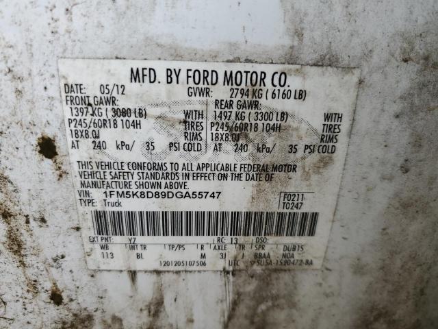 Photo 11 VIN: 1FM5K8D89DGA55747 - FORD EXPLORER 