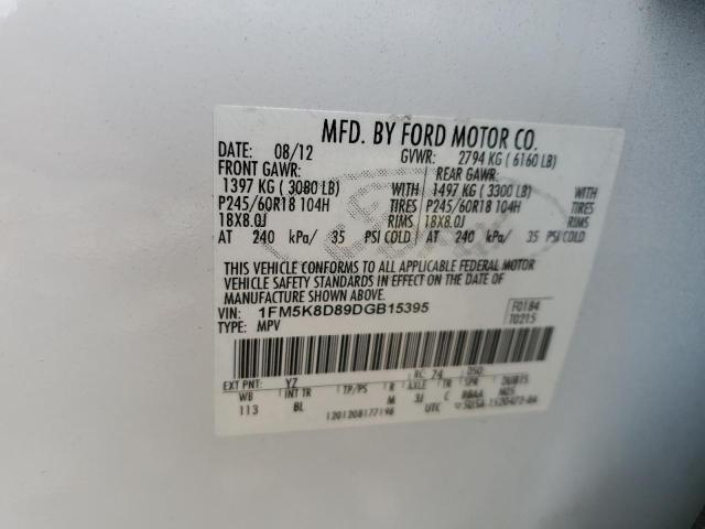 Photo 11 VIN: 1FM5K8D89DGB15395 - FORD EXPLORER X 