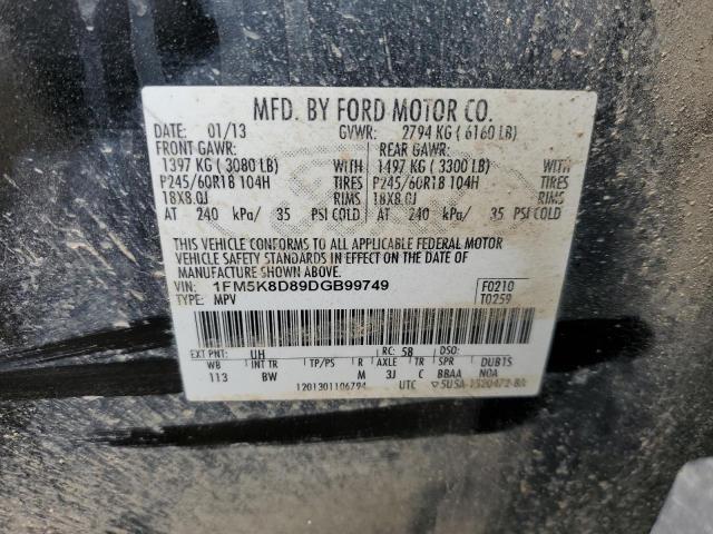 Photo 12 VIN: 1FM5K8D89DGB99749 - FORD EXPLORER X 