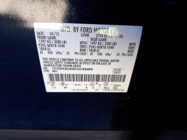 Photo 11 VIN: 1FM5K8D89DGC68469 - FORD EXPLORER X 