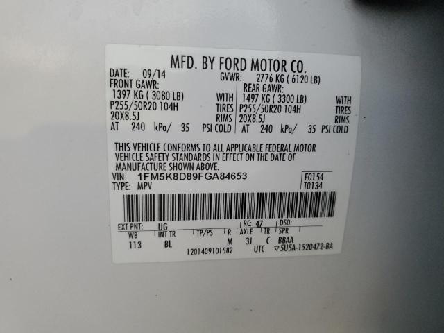 Photo 12 VIN: 1FM5K8D89FGA84653 - FORD EXPLORER X 