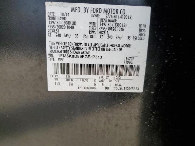 Photo 12 VIN: 1FM5K8D89FGB17313 - FORD EXPLORER 