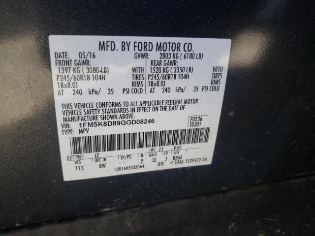 Photo 13 VIN: 1FM5K8D89GGD08246 - FORD EXPLORER X 