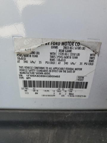 Photo 13 VIN: 1FM5K8D89HGB00465 - FORD EXPLORER X 