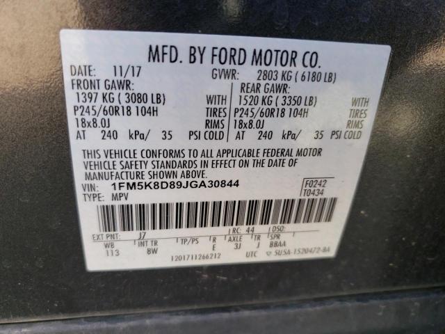 Photo 12 VIN: 1FM5K8D89JGA30844 - FORD EXPLORER X 