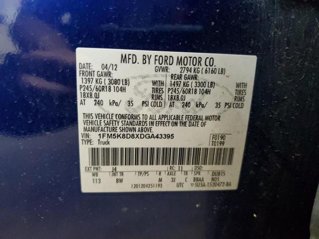 Photo 12 VIN: 1FM5K8D8XDGA43395 - FORD EXPLORER X 