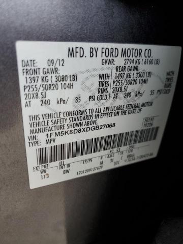 Photo 12 VIN: 1FM5K8D8XDGB27068 - FORD EXPLORER X 