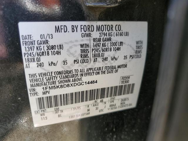 Photo 12 VIN: 1FM5K8D8XDGC14484 - FORD EXPLORER 