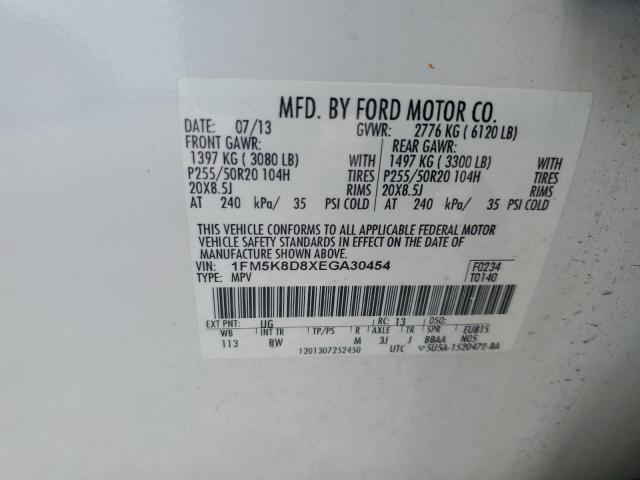 Photo 12 VIN: 1FM5K8D8XEGA30454 - FORD EXPLORER X 