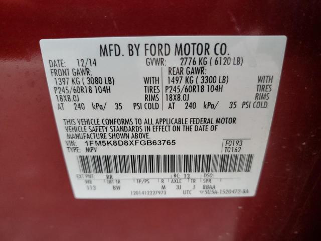 Photo 12 VIN: 1FM5K8D8XFGB63765 - FORD EXPLORER X 