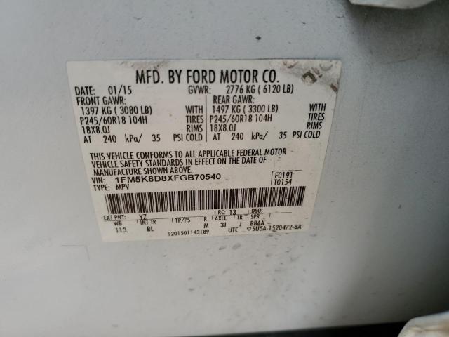 Photo 13 VIN: 1FM5K8D8XFGB70540 - FORD EXPLORER X 