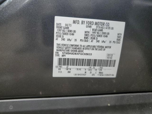 Photo 12 VIN: 1FM5K8D8XFGC65633 - FORD EXPLORER X 