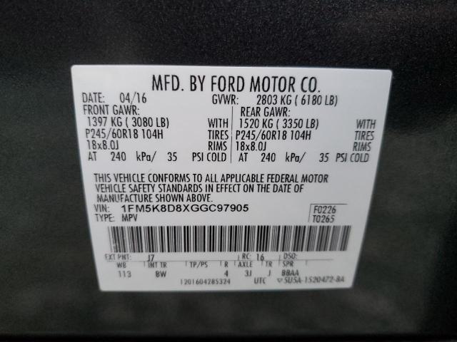 Photo 13 VIN: 1FM5K8D8XGGC97905 - FORD EXPLORER X 