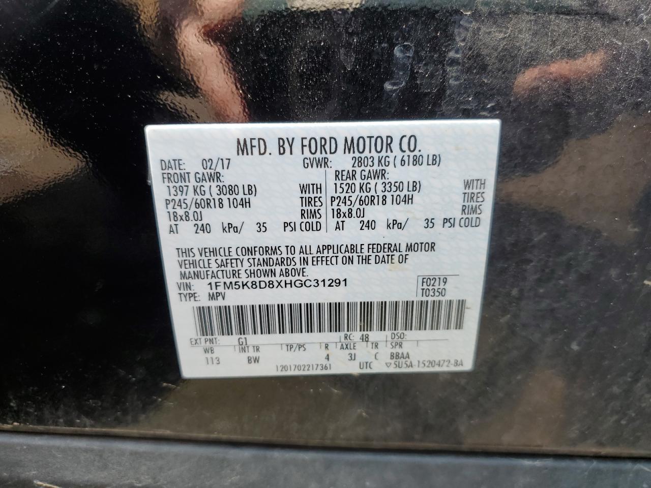 Photo 12 VIN: 1FM5K8D8XHGC31291 - FORD EXPLORER 