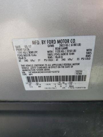 Photo 11 VIN: 1FM5K8D8XHGD12372 - FORD EXPLORER X 