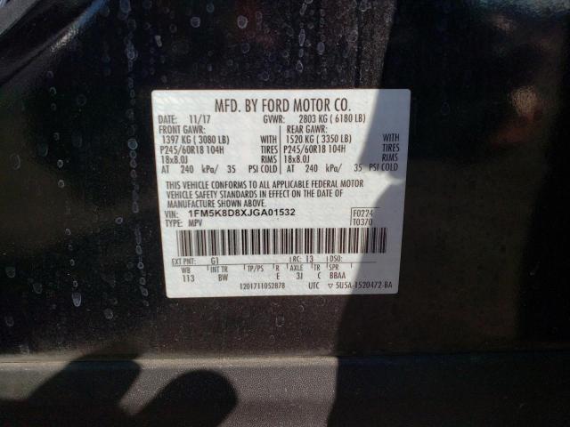 Photo 12 VIN: 1FM5K8D8XJGA01532 - FORD EXPLORER X 