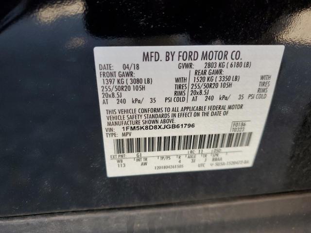 Photo 12 VIN: 1FM5K8D8XJGB61796 - FORD EXPLORER X 