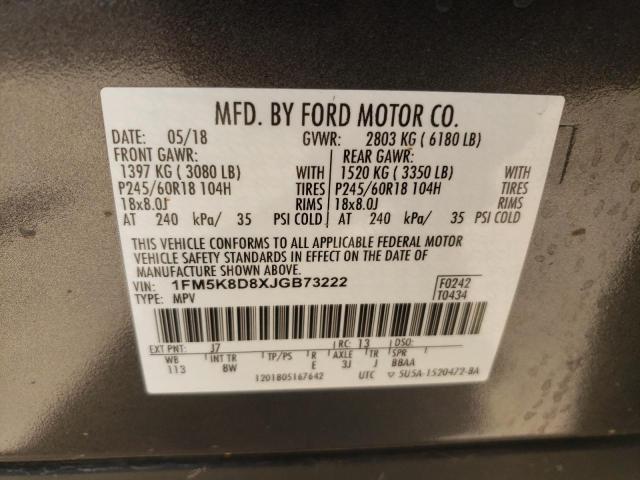 Photo 11 VIN: 1FM5K8D8XJGB73222 - FORD EXPLORER X 