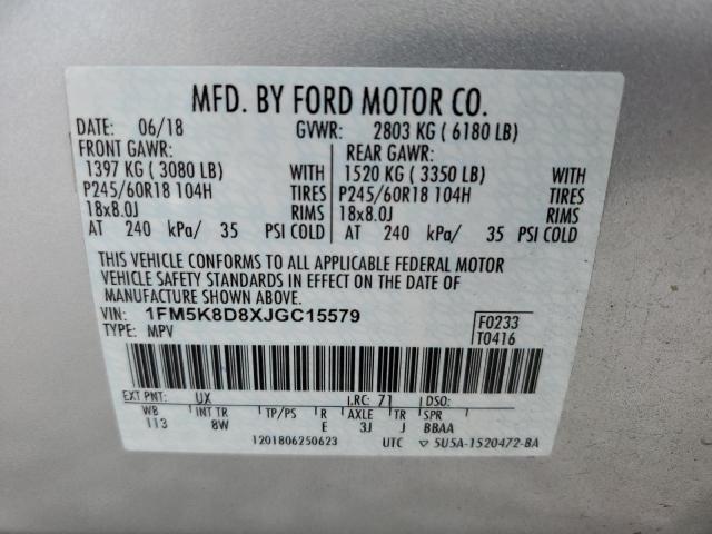 Photo 12 VIN: 1FM5K8D8XJGC15579 - FORD EXPLORER 