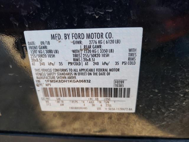 Photo 11 VIN: 1FM5K8DH1KGA06832 - FORD EXPLORER 