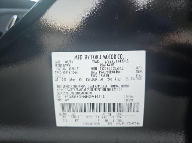 Photo 9 VIN: 1FM5K8DH4HGA16148 - FORD EXPLORER X 