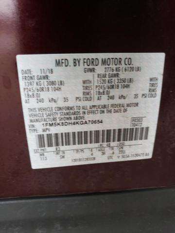 Photo 12 VIN: 1FM5K8DH4KGA70654 - FORD EXPLORER X 