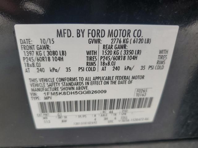 Photo 12 VIN: 1FM5K8DH5GGB26009 - FORD EXPLORER X 