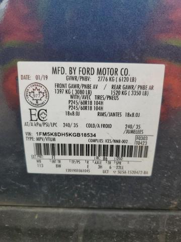 Photo 13 VIN: 1FM5K8DH5KGB18534 - FORD EXPLORER X 