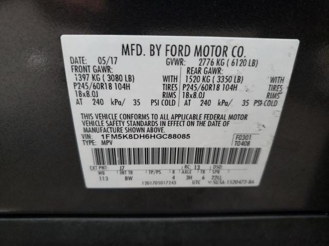 Photo 11 VIN: 1FM5K8DH6HGC88085 - FORD EXPLORER X 