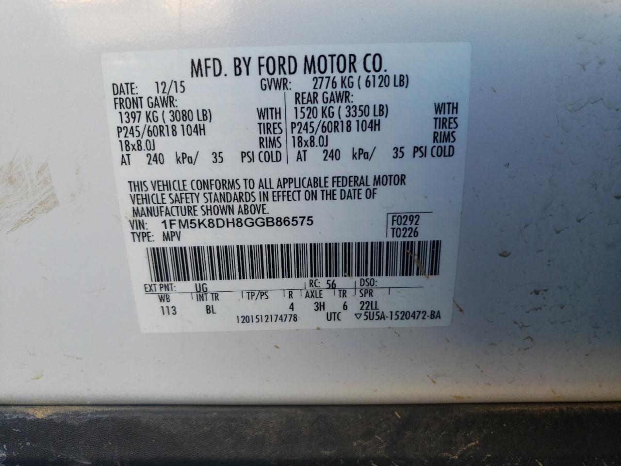 Photo 11 VIN: 1FM5K8DH8GGB86575 - FORD EXPLORER 