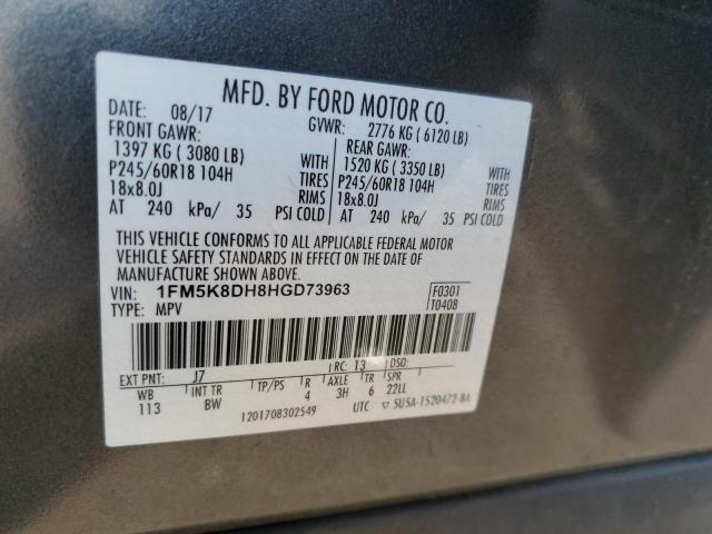 Photo 13 VIN: 1FM5K8DH8HGD73963 - FORD EXPLORER X 