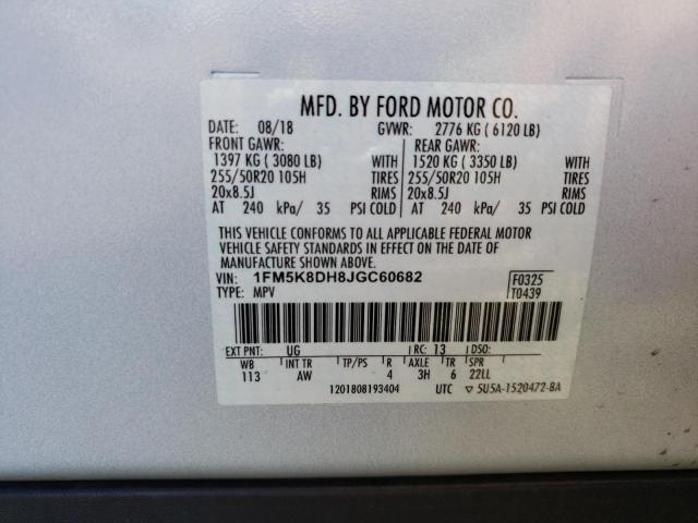 Photo 12 VIN: 1FM5K8DH8JGC60682 - FORD EXPLORER 