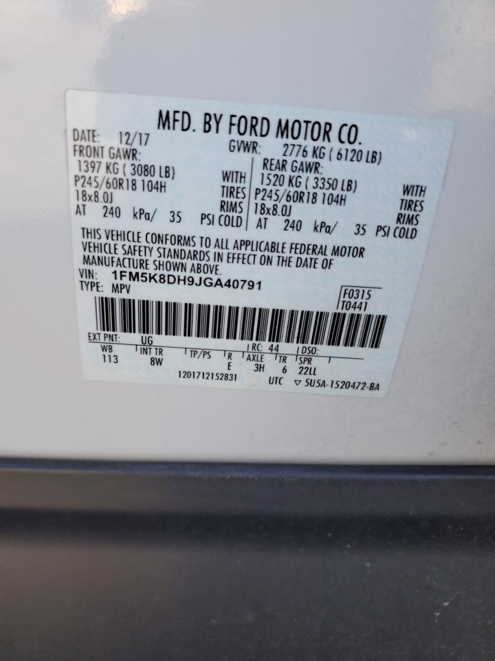 Photo 11 VIN: 1FM5K8DH9JGA40791 - FORD EXPLORER 