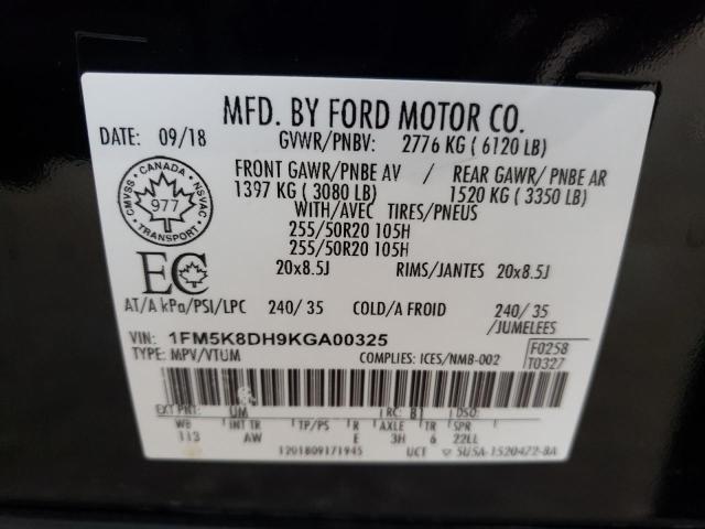 Photo 12 VIN: 1FM5K8DH9KGA00325 - FORD EXPLORER 