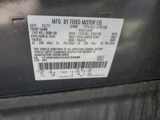 Photo 12 VIN: 1FM5K8DHXHGC52688 - FORD EXPLORER 