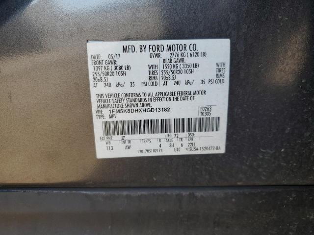 Photo 12 VIN: 1FM5K8DHXHGD13182 - FORD EXPLORER X 