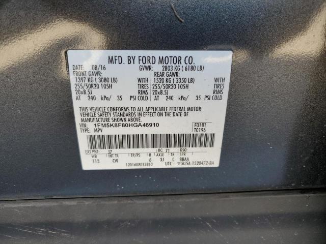 Photo 13 VIN: 1FM5K8F80HGA46910 - FORD EXPLORER 