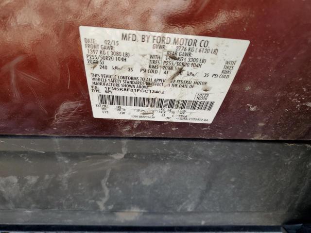 Photo 12 VIN: 1FM5K8F81FGC13482 - FORD EXPLORER 