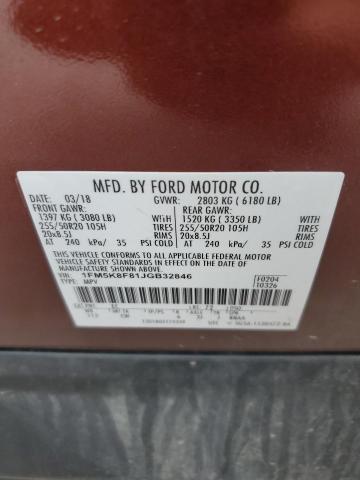 Photo 13 VIN: 1FM5K8F81JGB32846 - FORD EXPLORER 