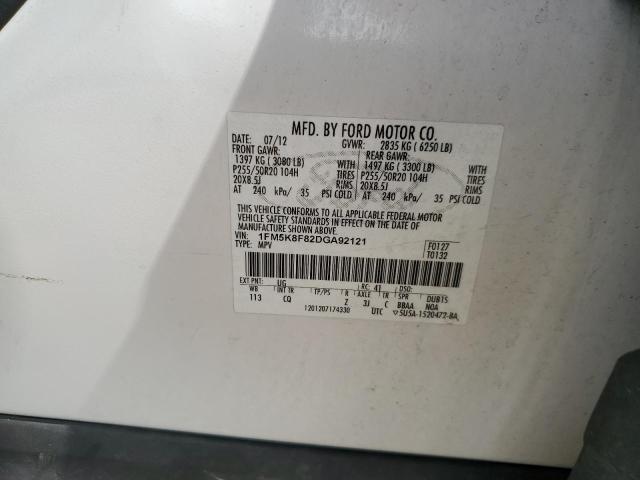 Photo 11 VIN: 1FM5K8F82DGA92121 - FORD EXPLORER L 